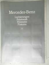 Mercedes Benz Katalog Händlerstempel Lackierungen 4/85 FT-562