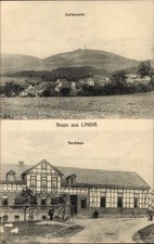 Ak Lindig in Thüringen, Gasthaus, Panorama - 3957103