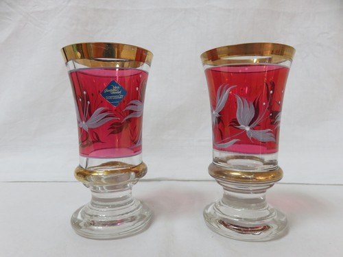 Vintage prunkgläser - 2x,