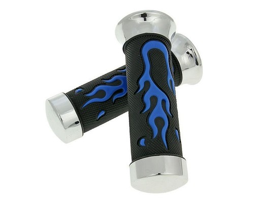 Custom flame lenkergriffe blau - flame,