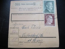 #1877 Paketkarte aus NIEDER