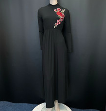 SheIn Schwarz Gerippt Bestickt