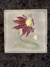 Antike Jugendstil Fliese Floral Motiv Blume 1 Wandfliese Art Nouveau um 1890