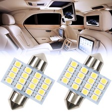 2_Stk LED Innenraumbeleuchtung 16SMD KFZ AUTO Kennzeichenlicht Weiß 31mm Sofitte