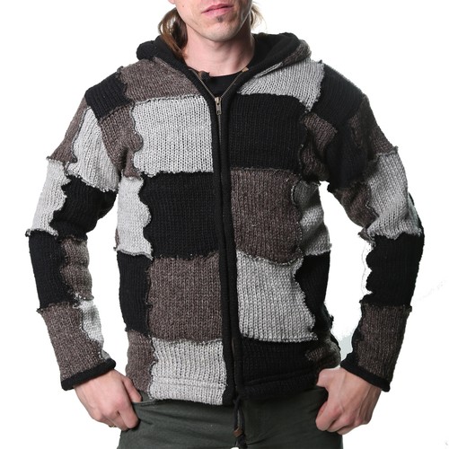 Patchwork strickjacke - patchwork,