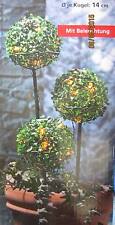 LED -Buchsbaumkugeln 3er-Set  ,30 warmweisse LED's  Garten  * NEU*