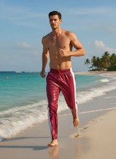 High-Gloss Athletic Joggers