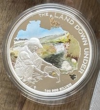 1 oz Silber Münze Australien 2014 - The Land Down Under - Gold Rush