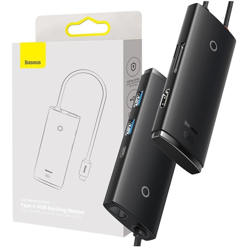 Baseus hub usb 6in1 - hub, 2x