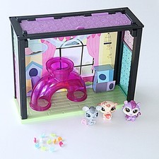 Littlest Pet Shop A8543 Spielzimmer Fun Room und 3 Figuren Konvolut LPS