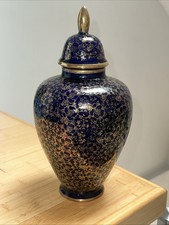 Echt Kobalt Vase mit Deckel