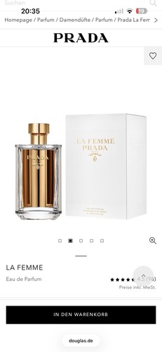 Prada femme 100ml eau de - la,