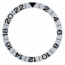 LÜNETTENEINSATZ FÜR OMEGA SEAMASTER GMT 300M GMT 2538.20.00 UHR SILBER