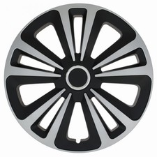 4 x Radkappen TERRA  15" Zoll Silver & Black Radzierblenden VW,AUDI,BMW, OPEL