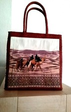 Tasche braun rot wüste - tasche,