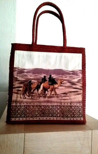 Tasche braun rot wüste - tasche,