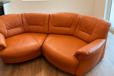 Echtleder Ecksofa 3-Sitzer – hochwertiges Leder, gepflegt