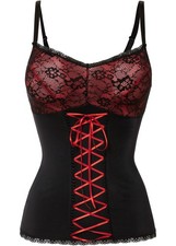 Shape-Top mit Schnürung und mittlerer Formkraft Gr. 54 Schwarz Rot Formtop Neu