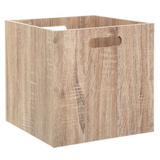 Aufbewahrung Holzbehälter 31x31cm Natur Dekobox Regalbox modern braun Dekoration