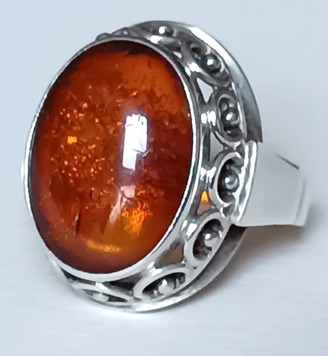 Ring bernstein silber - ring,