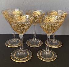 Likörglas- Glas vergoldet -Schliffdekor -A. Gerlach-Josephinenhütte Jugendstil 