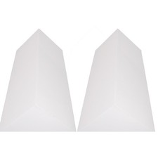 Music Store Pyramis BassTrap Eckabsorber, Basotect, 100x48x67cm, Weiß, 2 Stück