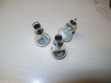 3x alte Glocke Gansfederbaum Federbaum Hänger Glas Christbaumschmuck #106