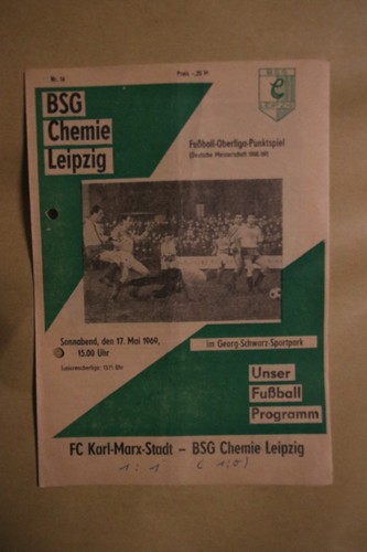 Fußball programm bsg - fußball,