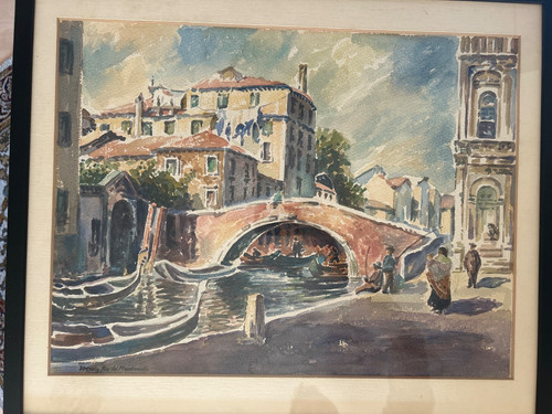 Aquarell venedig rio dei - venedig,