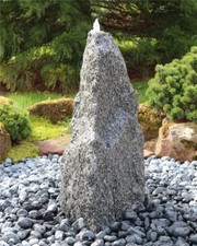 Quellstein Granit 109cm Naturstein Brunnen Komplettset Gartenbrunnen Springbrunn