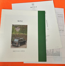 Mini British Open Cooper Mayfair Prospekt Brochure + PREISE   1994