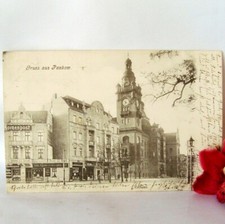 AK Berlin Gruss aus Pankow Rathaus 1906 Postkarte / ev 198(8)