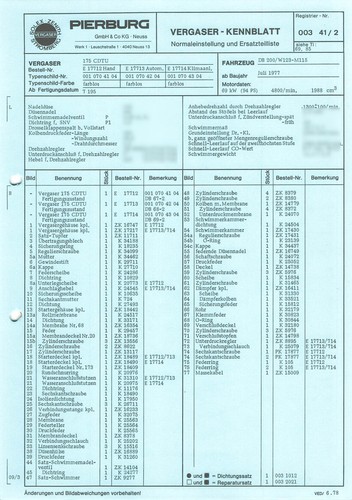 Einstelldaten datenblatt - einstelldaten,