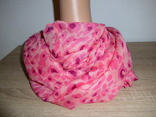 2)  PIECES LOOP  RUNDSCHAL  MUSTER ROTTÖNE GEBRAUCHT GUTER ZUSTAND