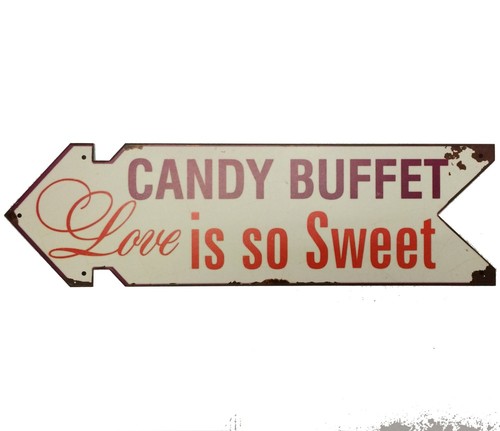 Blechschild candy buffet - candy,