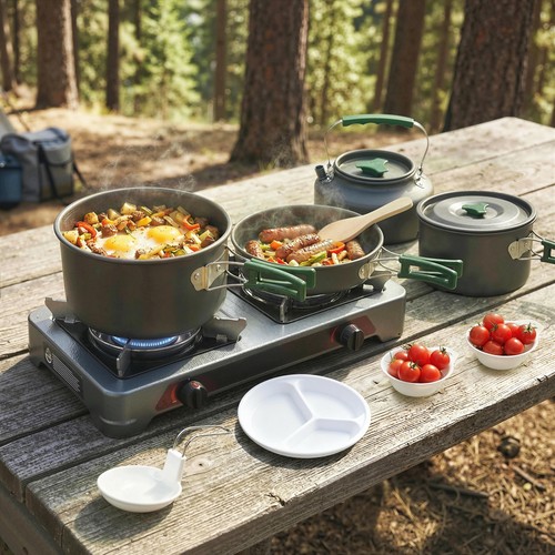 Outsunny camping kochgeschirr - camping,