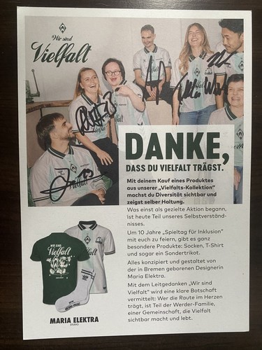 Werder autogrammkarte flyer - werder,