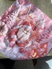 Pink Christmas Kissenbezug | Rosa Zuckerwatte Design | Deko 40x40