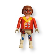 Playmobil Figur Mann Clown Zirkus Künstler Bunter Anzug Schminke Nase Kostüm