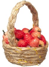 Puppenstube Erdbeeren im Korb