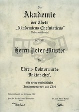 Diplom urkunde ehren doktor - diplom,