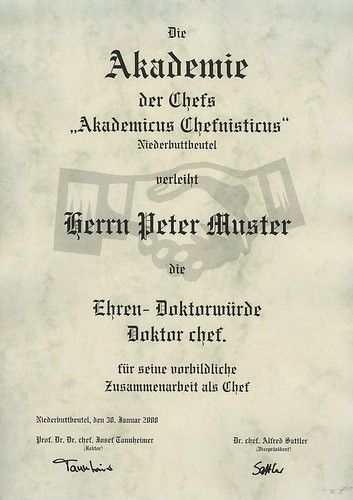 Diplom urkunde ehren doktor - urkunde,