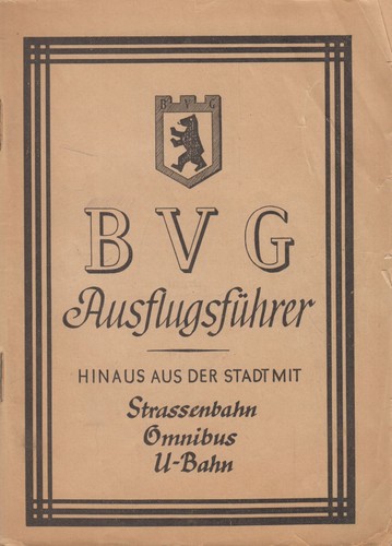 Buch bvg ausflugsführer - buch:, bvg-ausflugsführer