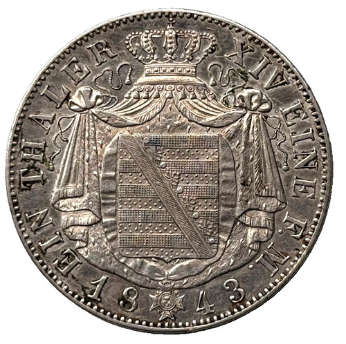 Taler 1843 sachsen - 1843,
