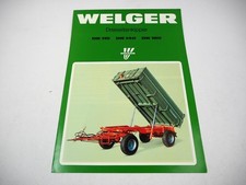 Welger DK 115 140 180 Dreiseitenkipper Prospekt Technische Daten 09/1989
