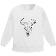 Kinder Sweatshirt / Pullover / Pulli "Kuhschädel" (KW052023)