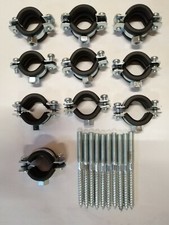 Rohrschellen Muffenschelle Schelle mit Stockschraube im Paket 10 Stück 12-168mm 