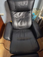Liegesessel Leder schwarz -