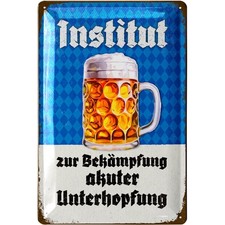 Retro Blechschild BIER lustige Schilder mit Sprüchen als Bar Dekoration 20x30cm