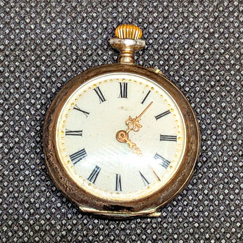 Antike damen taschenuhr 800 - damen,